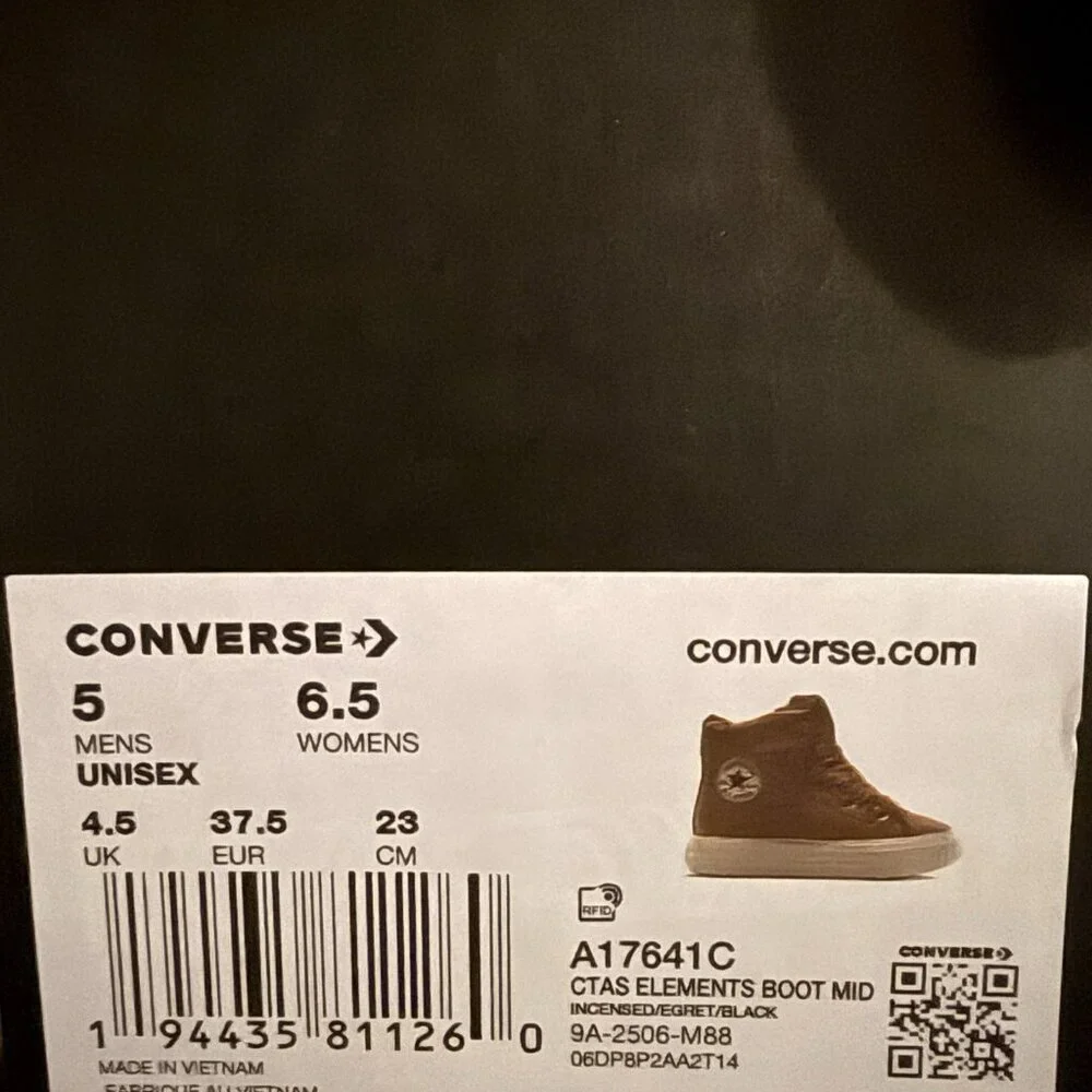 New Women's Converse CTAS Elements Boot Mid A17641C Sneaker Shoes Size 6.5 - Picture 6 of 6